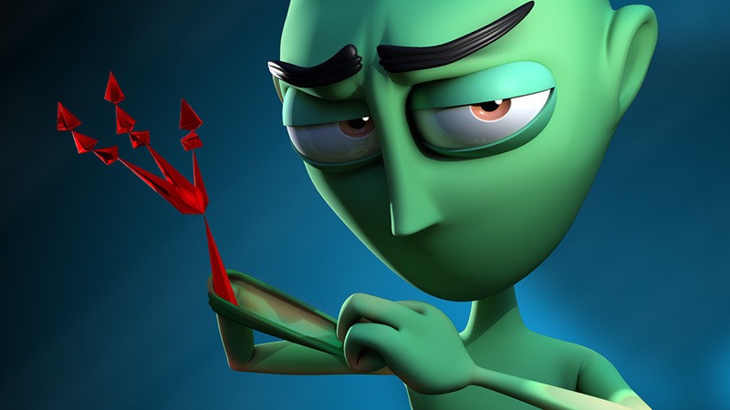 3d animated green person showing hand skeleton