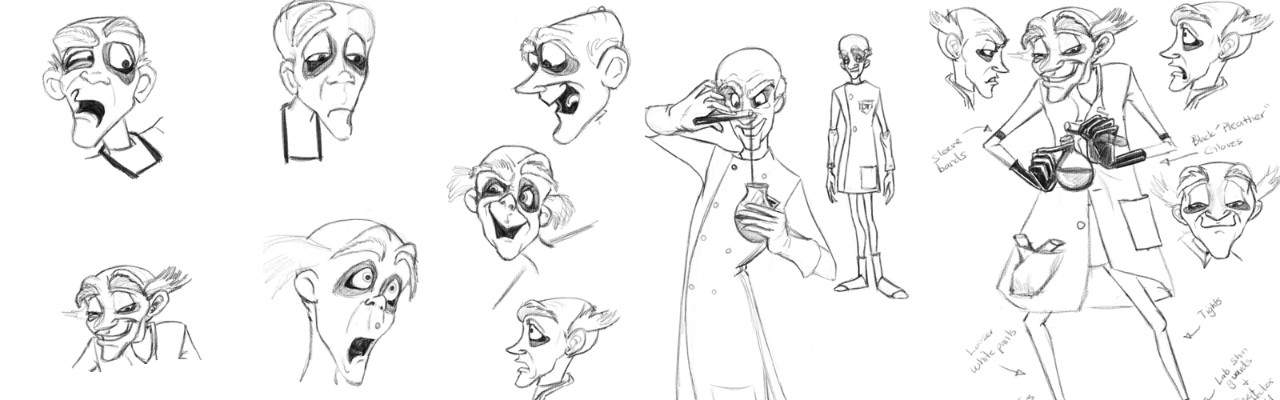 character study animations of a scientist